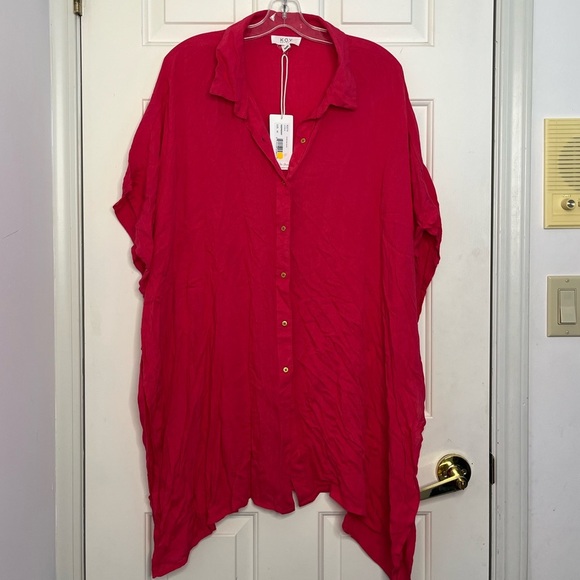 NWT Koy Resort Miami Big Shirt Dress M Pink - Picture 3 of 11